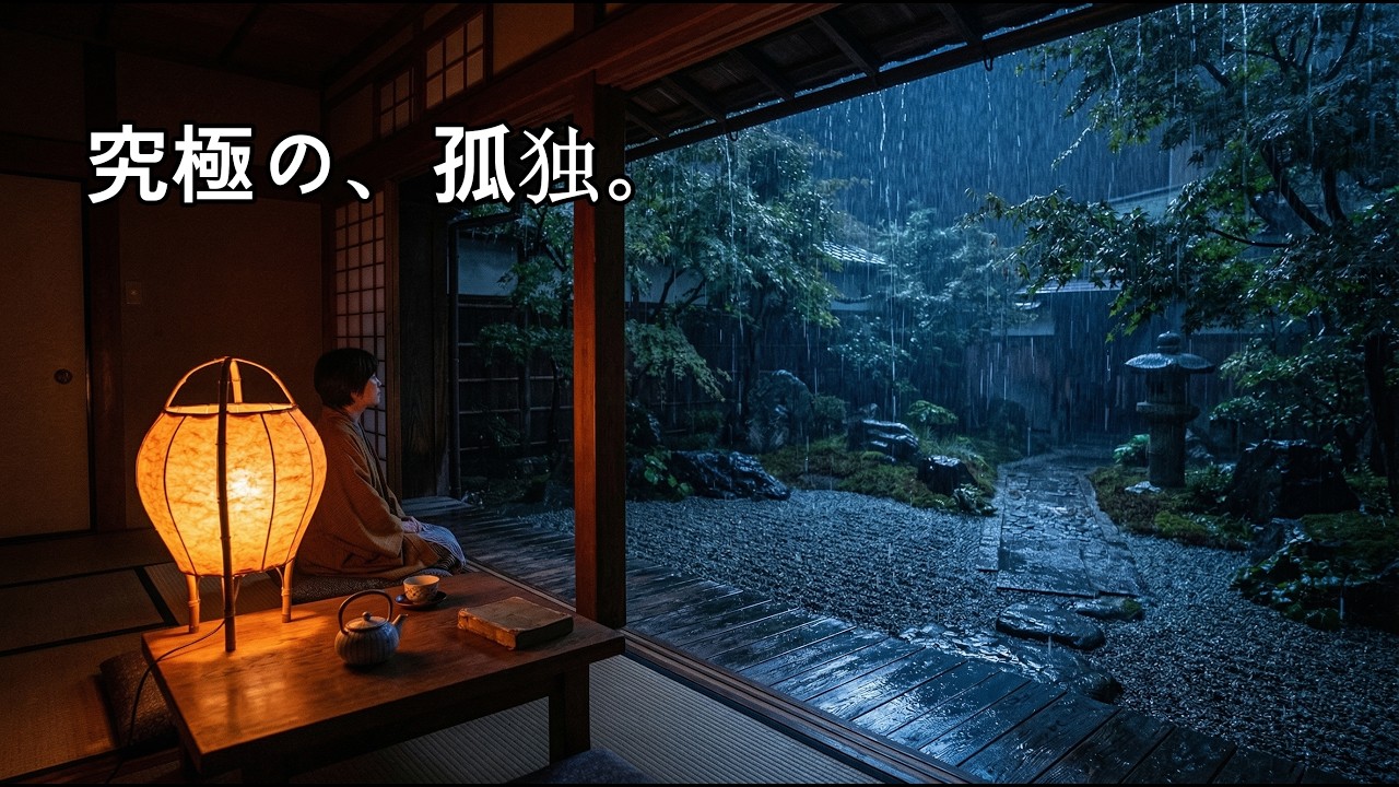 【勉強用】古民家を濡らす激しい雨。雑念を洗い流す3時間の孤独
