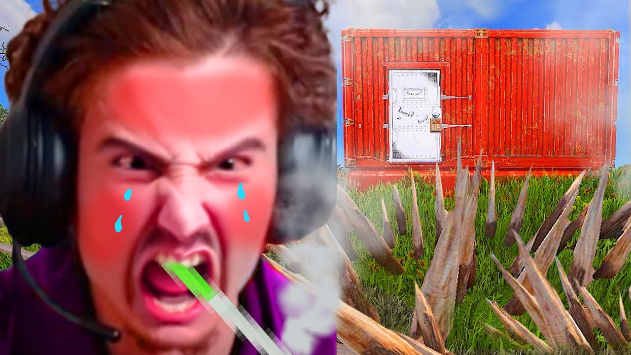 Spike Trap STONED Rust Streamer until he Rage Quit... (ft. rackpog)