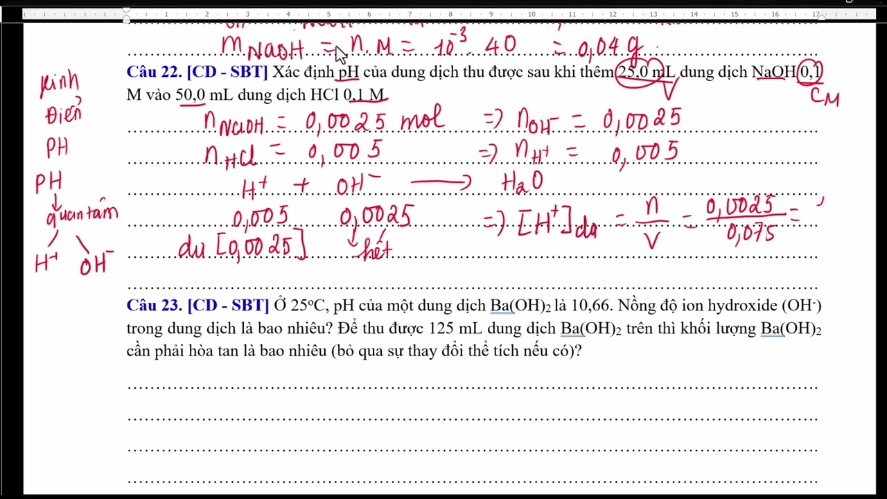 Hoá bài 3  Cân bằng trong dung dịch nước tiếp theo