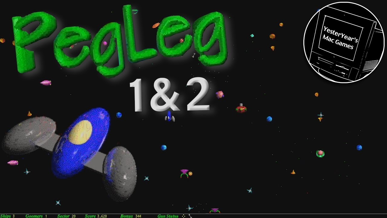 PegLeg - Blast Waves of Space-Based Nasties In the ShareWare Original & Retail Sequel for Macintosh
