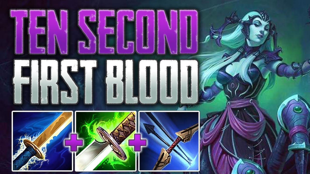 10 Second First Blood! Arachne Solo Gameplay (SMITE Conquest)