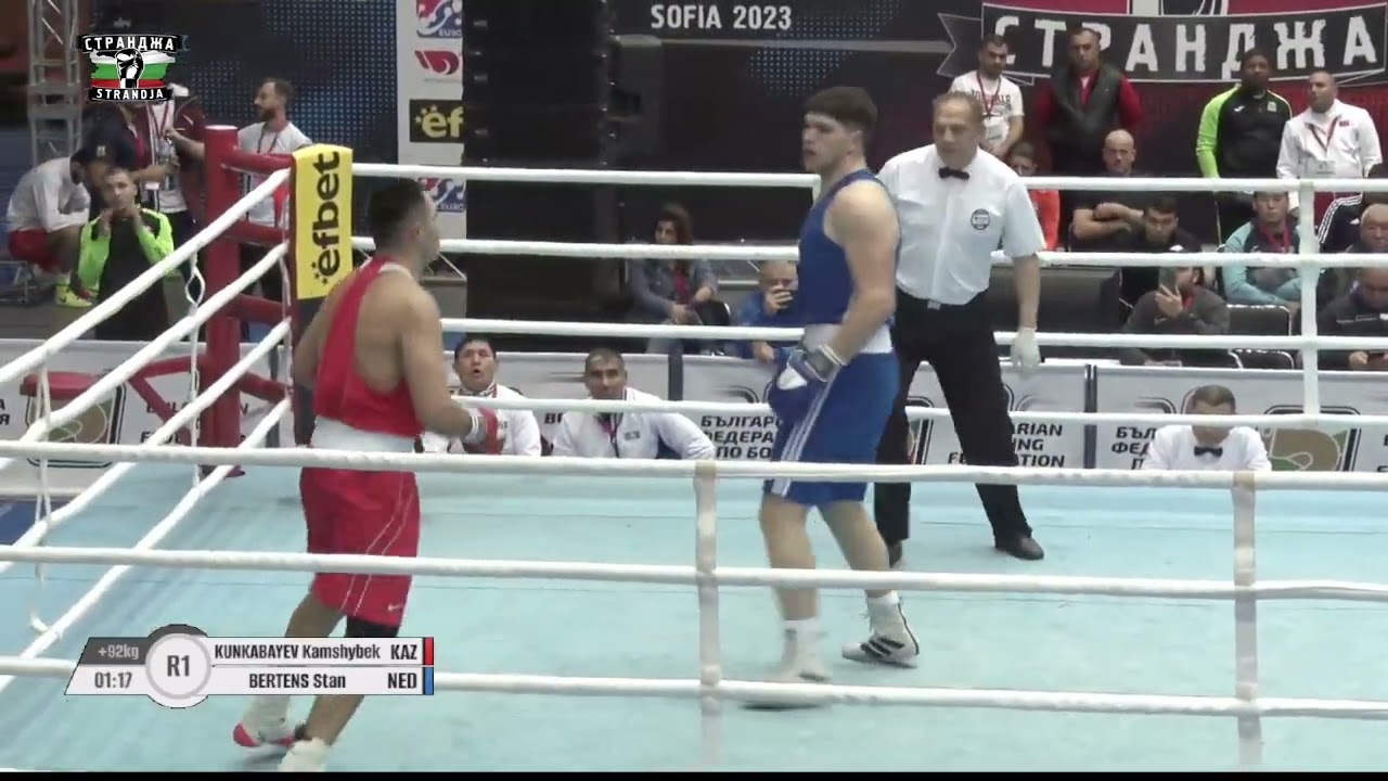 Kamshybek Kunkabayev (KAZ) vs. Stan Bertens (NED) Strandja Tournament 2023 (92+kg)