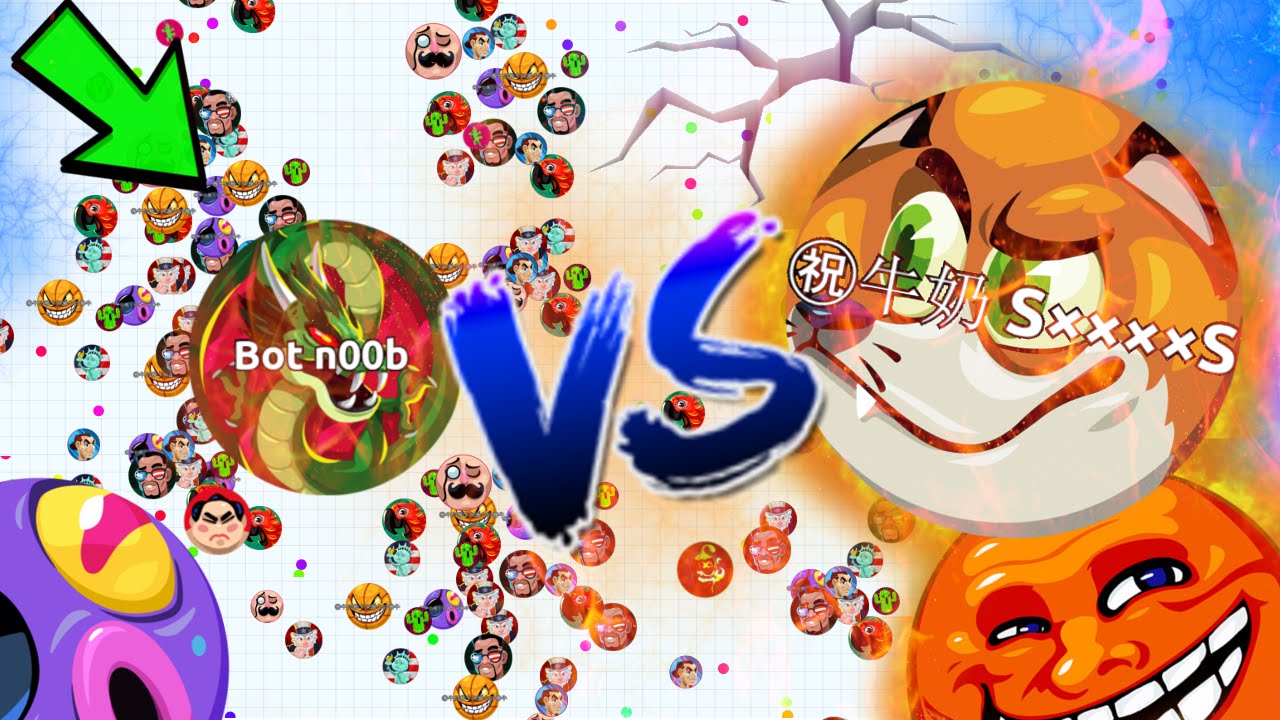Agar.io BOTS vs. TYT SIRIUS + DECUPLE (10x) LINESPLIT IN AGARIO
