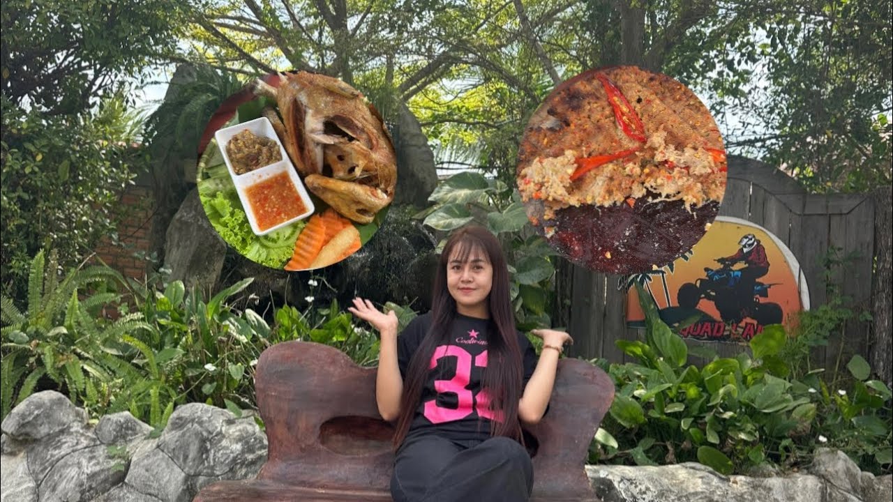 Weekend relaxation with delicious food—grilled chicken with prahok at Anachak Doung near Oudong. 🥰🥰
