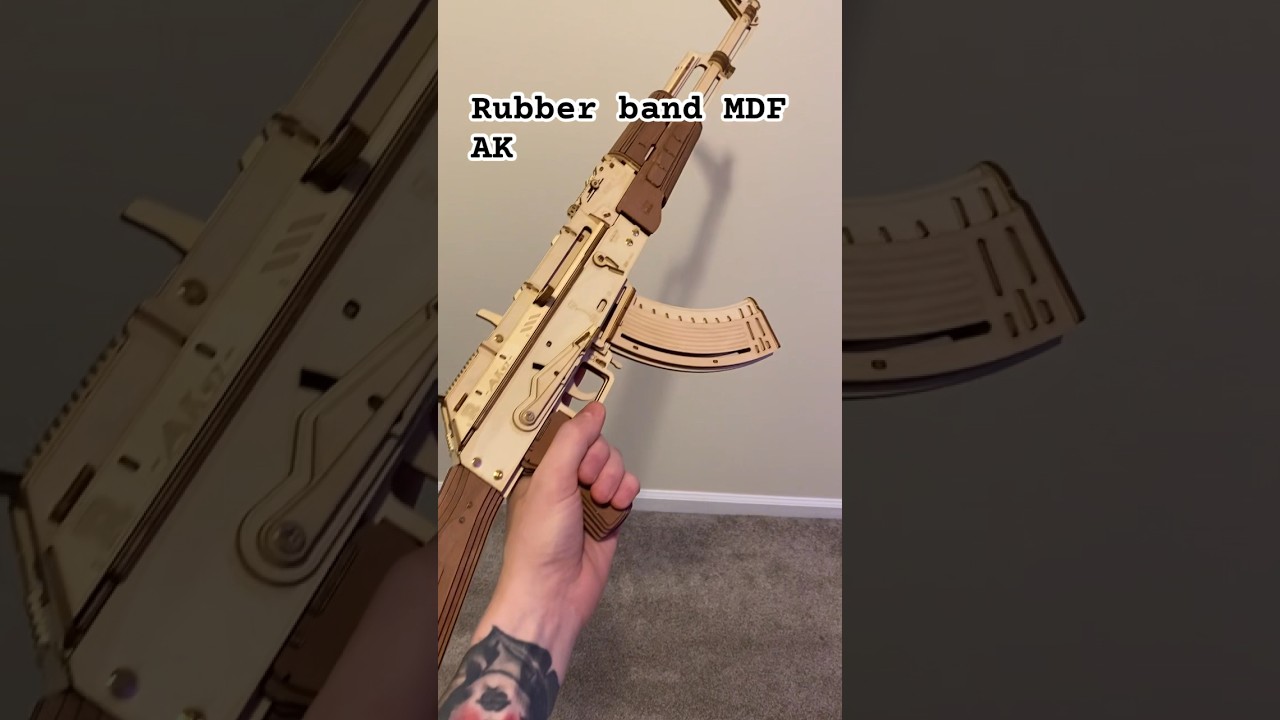 Rubber band MDF AK, you have to build it. #airsoft #guns #mw3 #airsoftshorts #callofduty #cod #gun