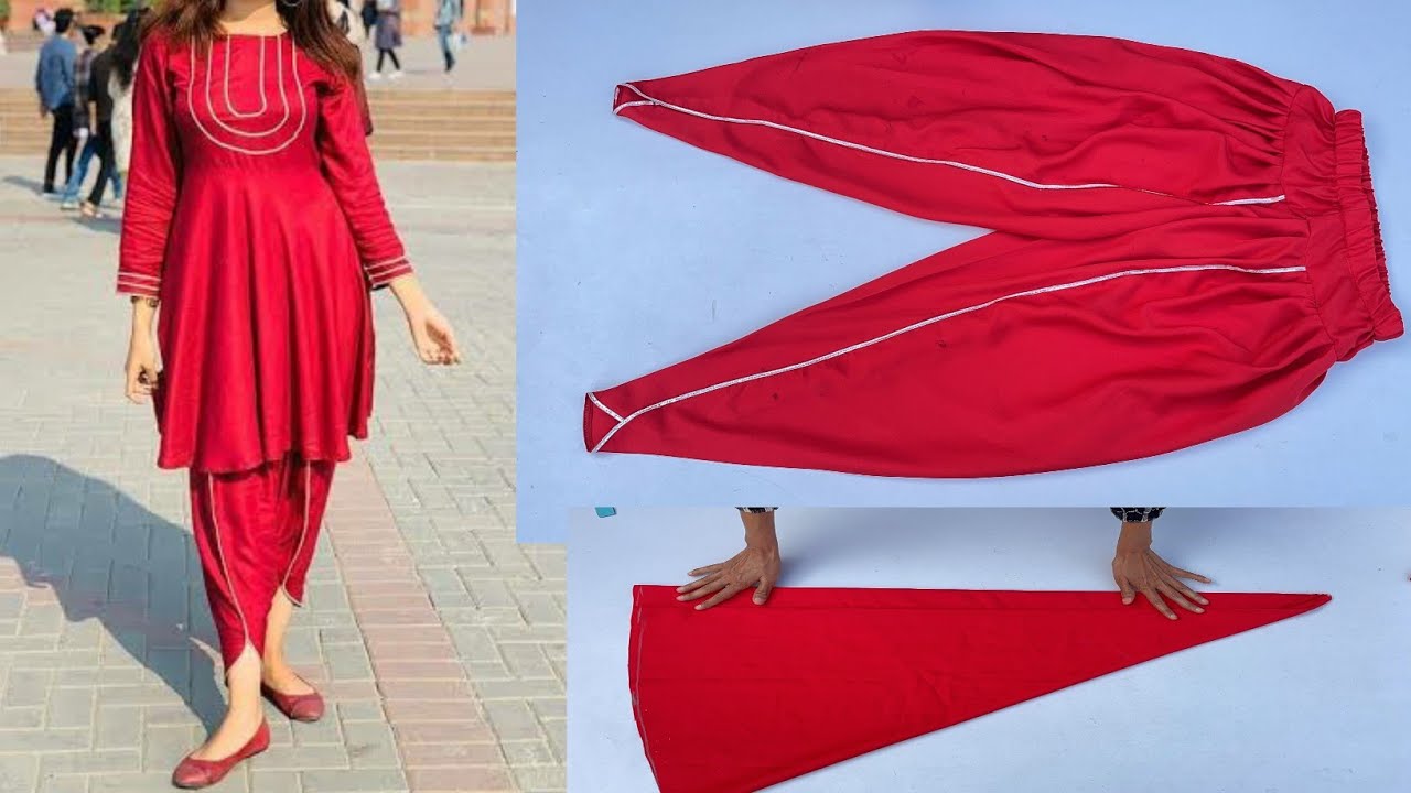 Perfect tulip salwar cutting and stiching/  ट्यूलिप सलवार/ tulip pant cutting and stiching/ tulip