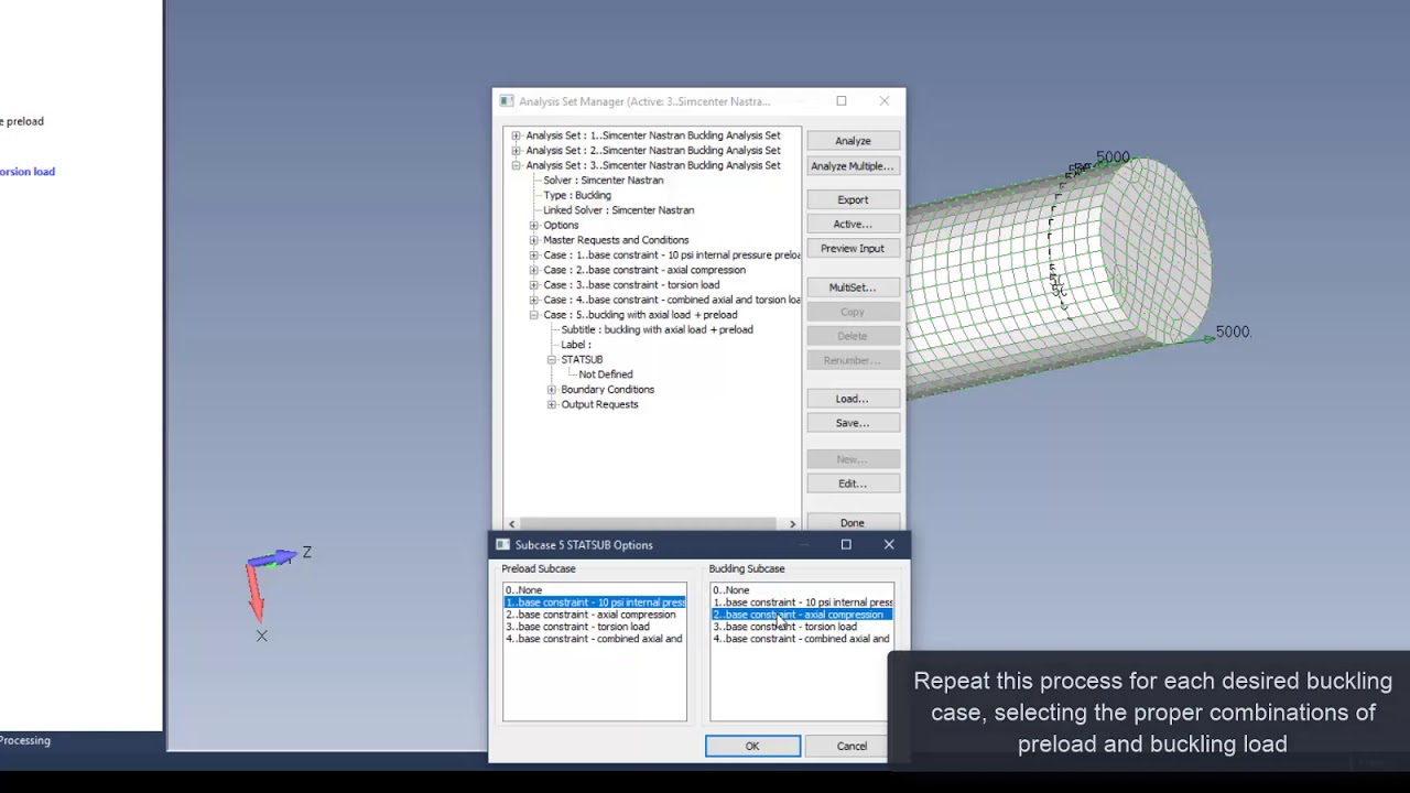 Simcenter Femap 2019.1: wybrane nowości w Simcenter Nastran – Nastran STATSUB