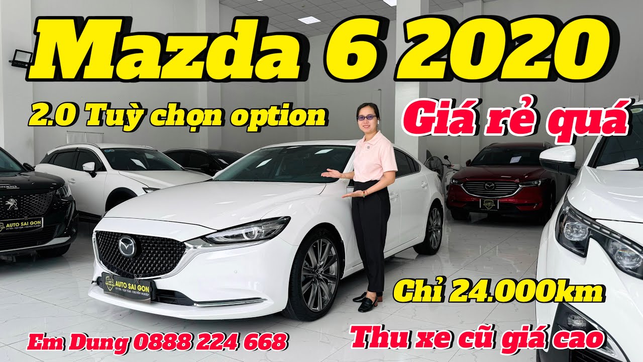 Mazda 6 2.0 2020 model 2021 rẻ đẹp option nhiều|Thu mua ô tô cũ Tphcm