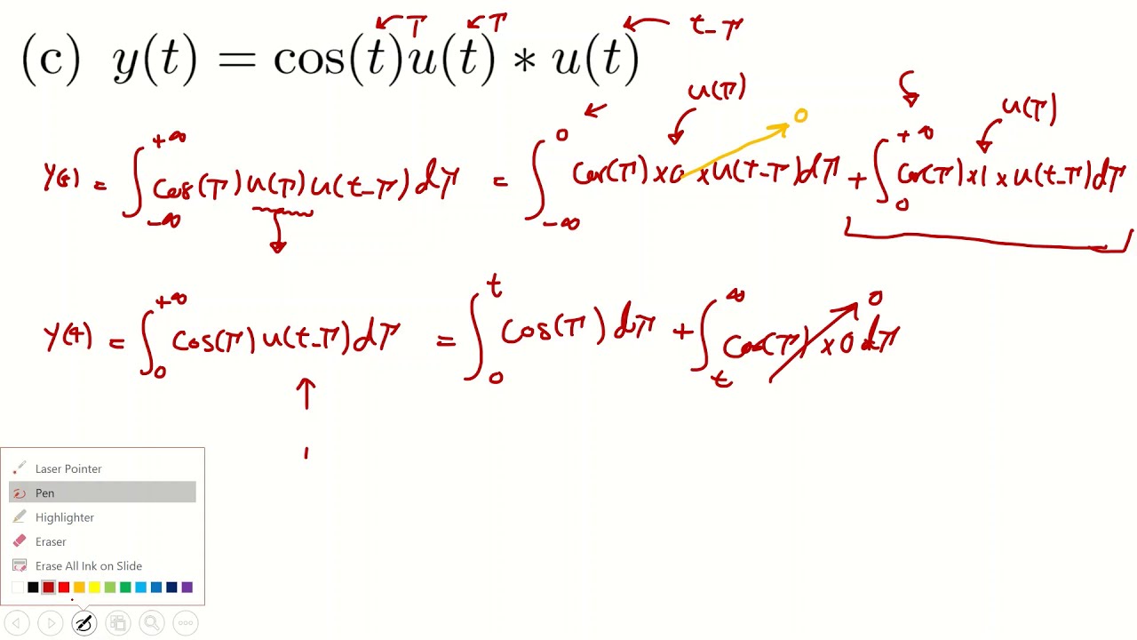 #2.10 (c): Solve convolution integral example.