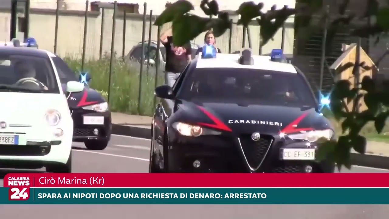 Cirò Marina, spara ai nipoti dopo una richiesta di denaro: arrestato