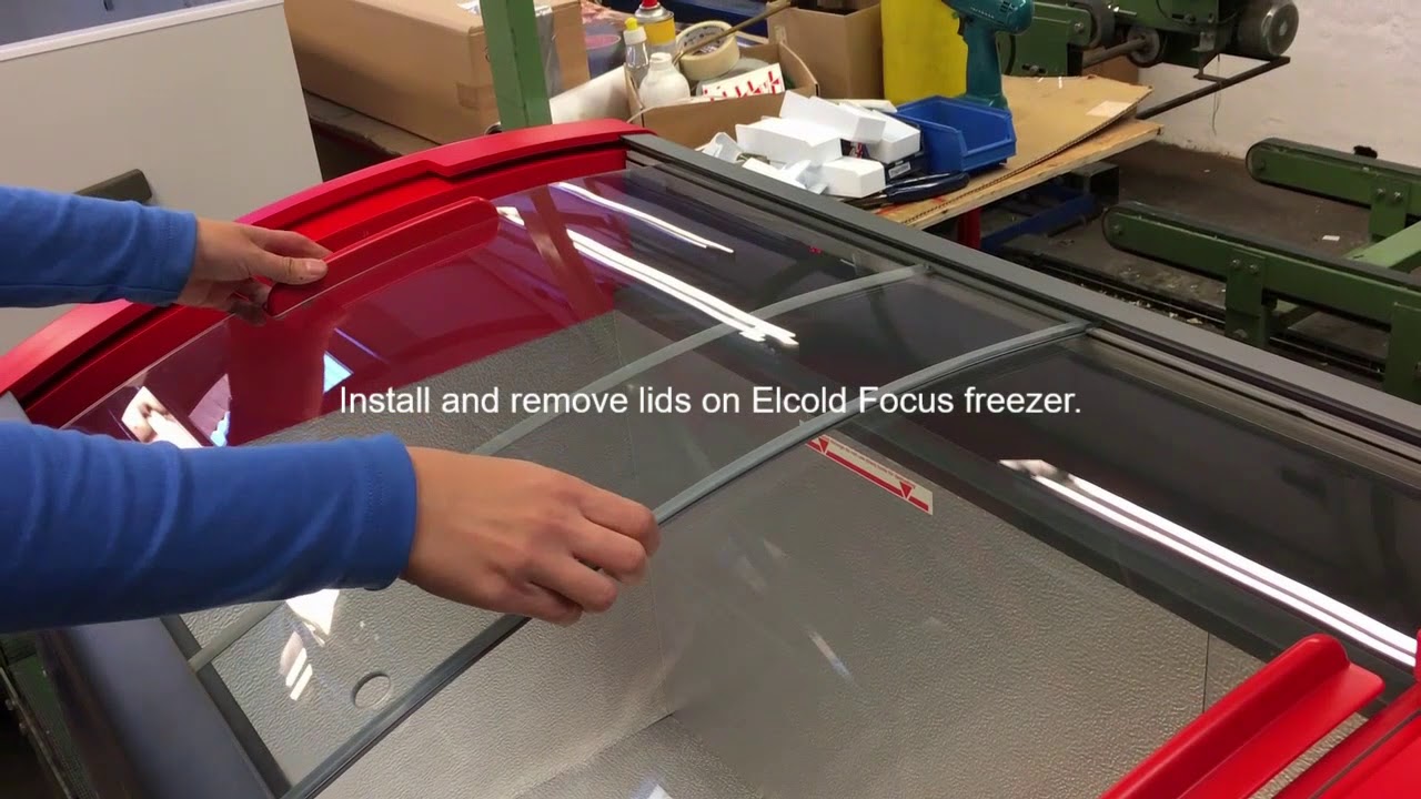 How to install and remove lids on Elcold Focus freezers