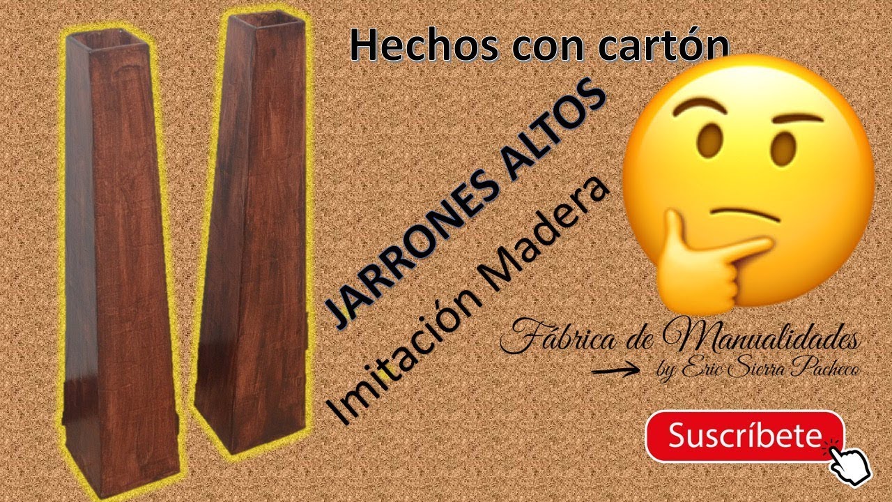 Jarrones Altos. Imitación Madera. Vasos altos Imitação de madeira