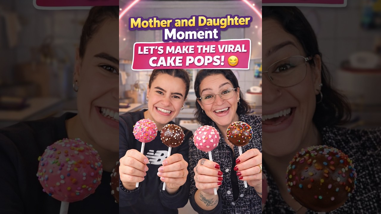 Mother and daughter moment, let's make the viral cake pops! 😋