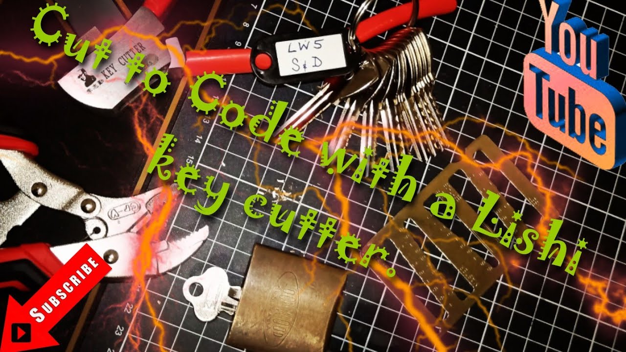 Cutting a key to code using a lishi key cutter. (356)