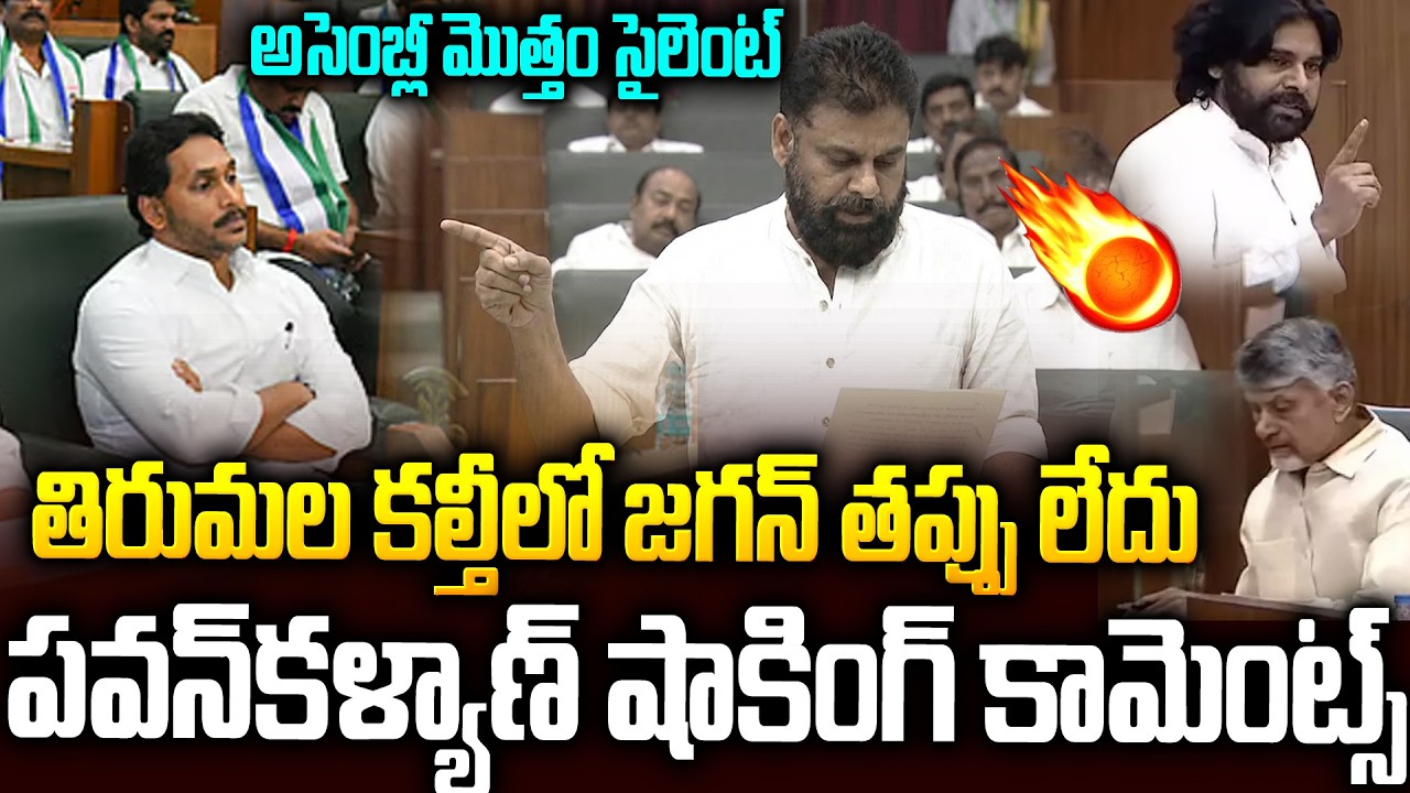 ఇలా కదా పవన్ ని చూడాలనుకుంది: స్పీచ్ కి దద్దరిల్లిన అసెంబ్లీ🔥#pawankalyan Comments On #tirumalaladdu