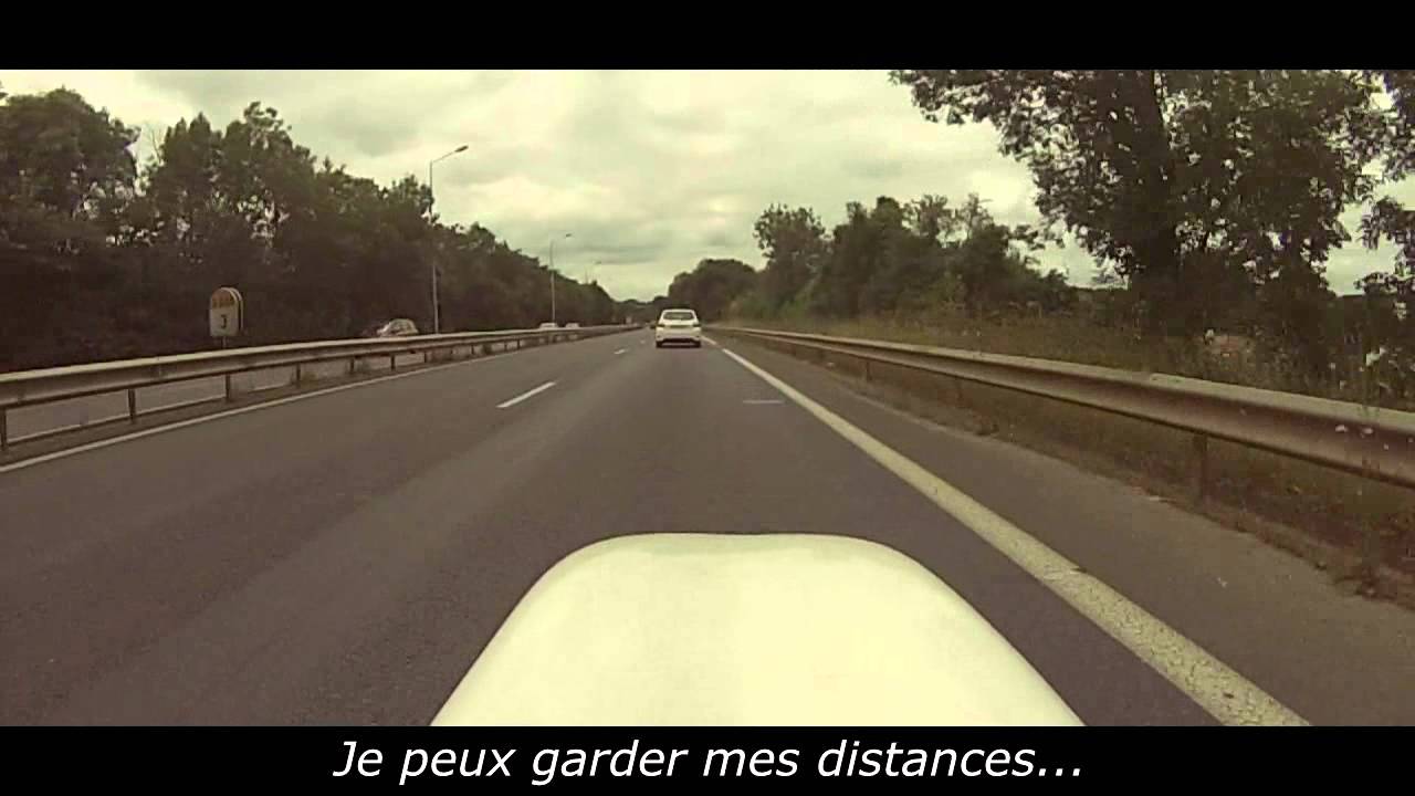 vélomobile waw - dépassement de voitures
