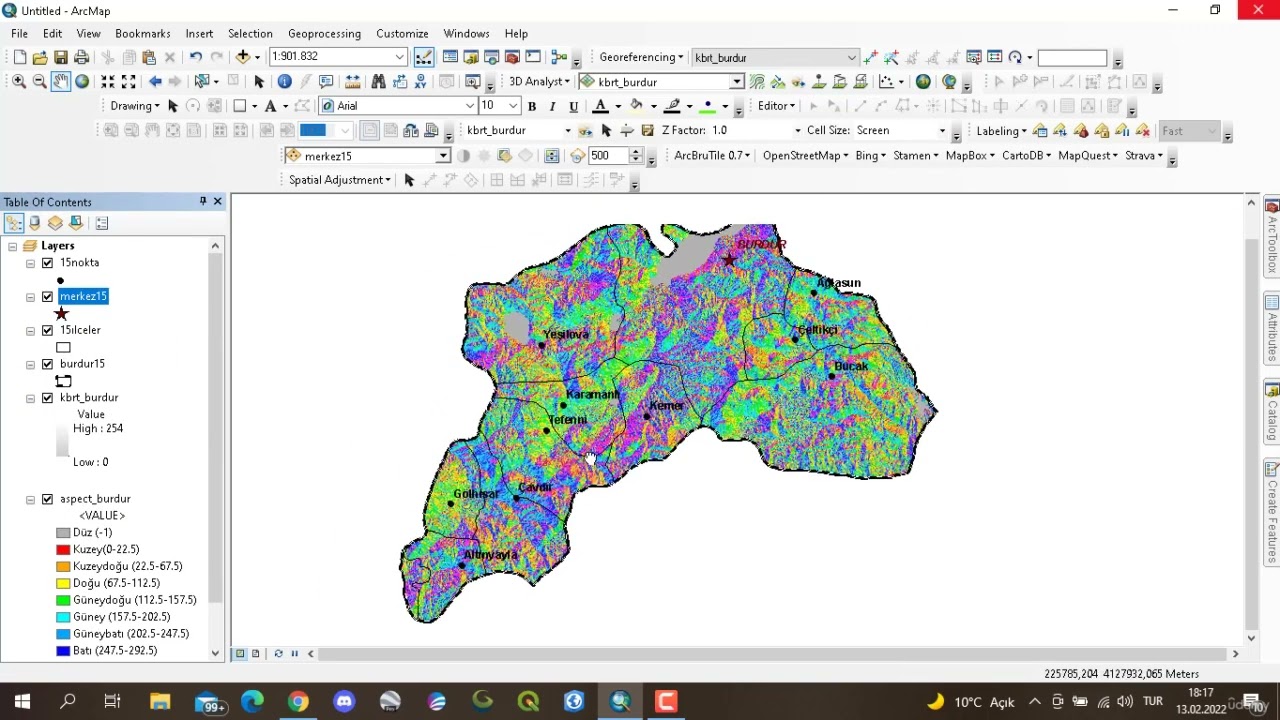 ArcGIS İle Harita Eğitimi  16.DERS Bakı Haritası Yapımı ve Çıktı Alma