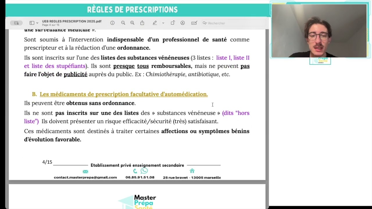 MASTER VIDEO UE8 Règles de prescription Partie 1