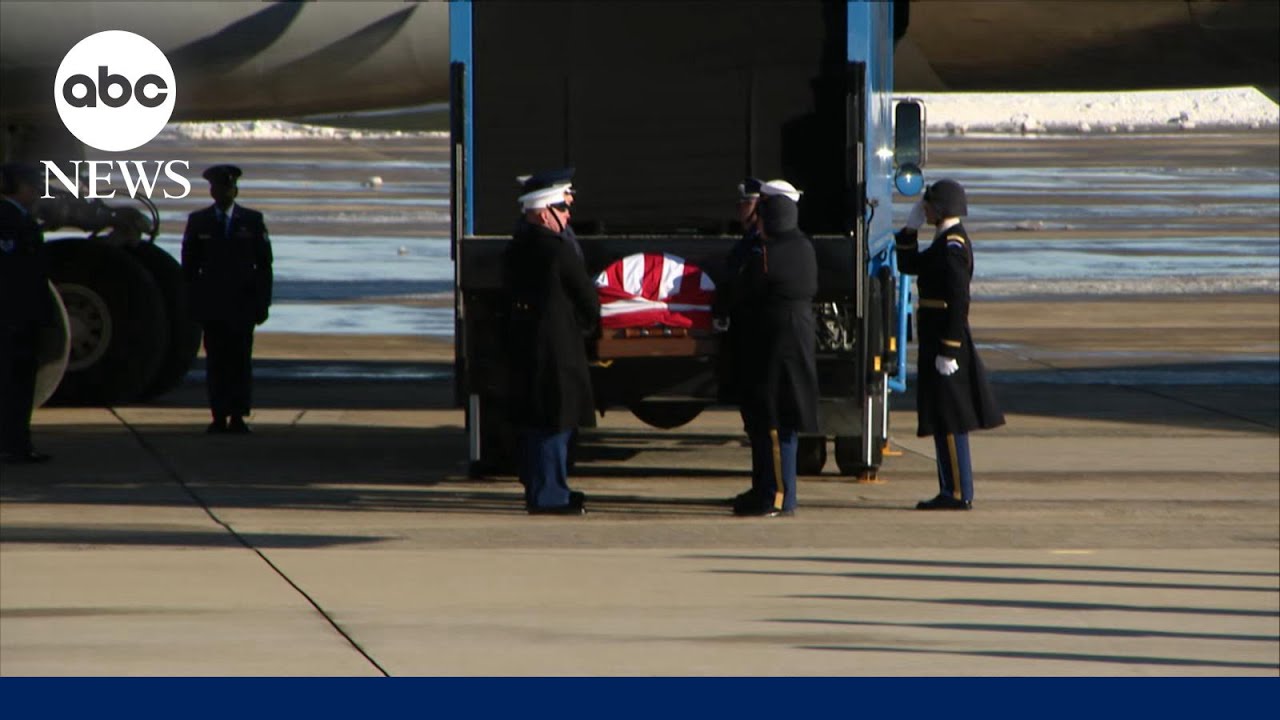 Jimmy Carter's casket arrives in DC