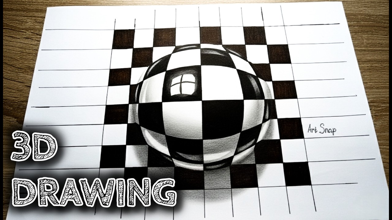 Incredible illusion. I draw a 3D ball.