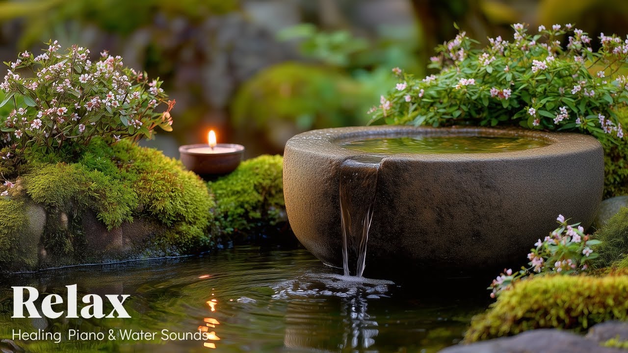 Japanese Garden Water Sounds 🌿 Relaxing Music for Anxiety Relief & Deep Sleep