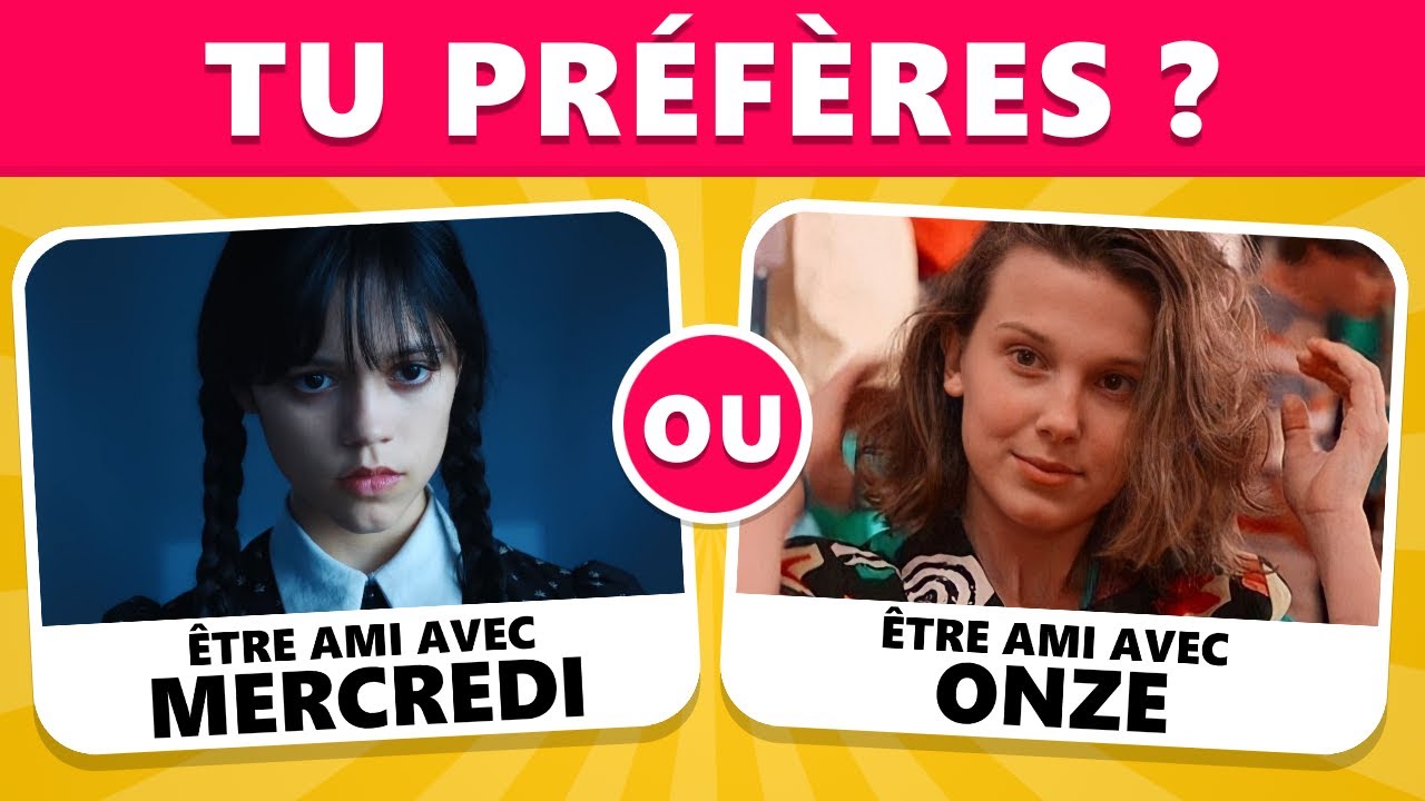 Tu préfères ? Mercredi Addams VS Stranger Things