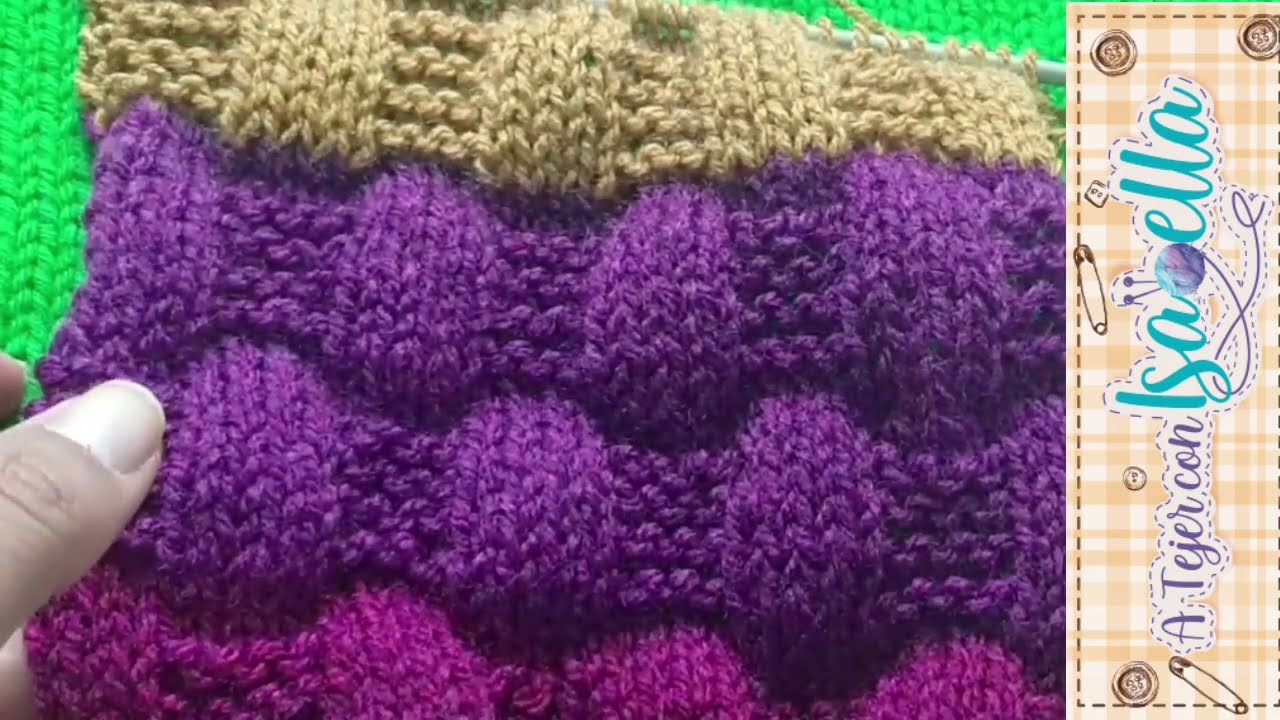 Como tejer con dos agujas punto canasta (para principiantes)