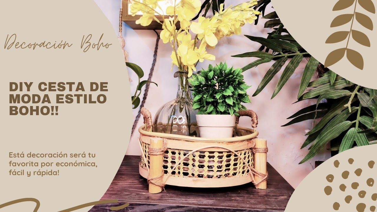 DIY Cesta de Moda Estilo BOHO!!! 🪡🧵🧶😍🌹😍