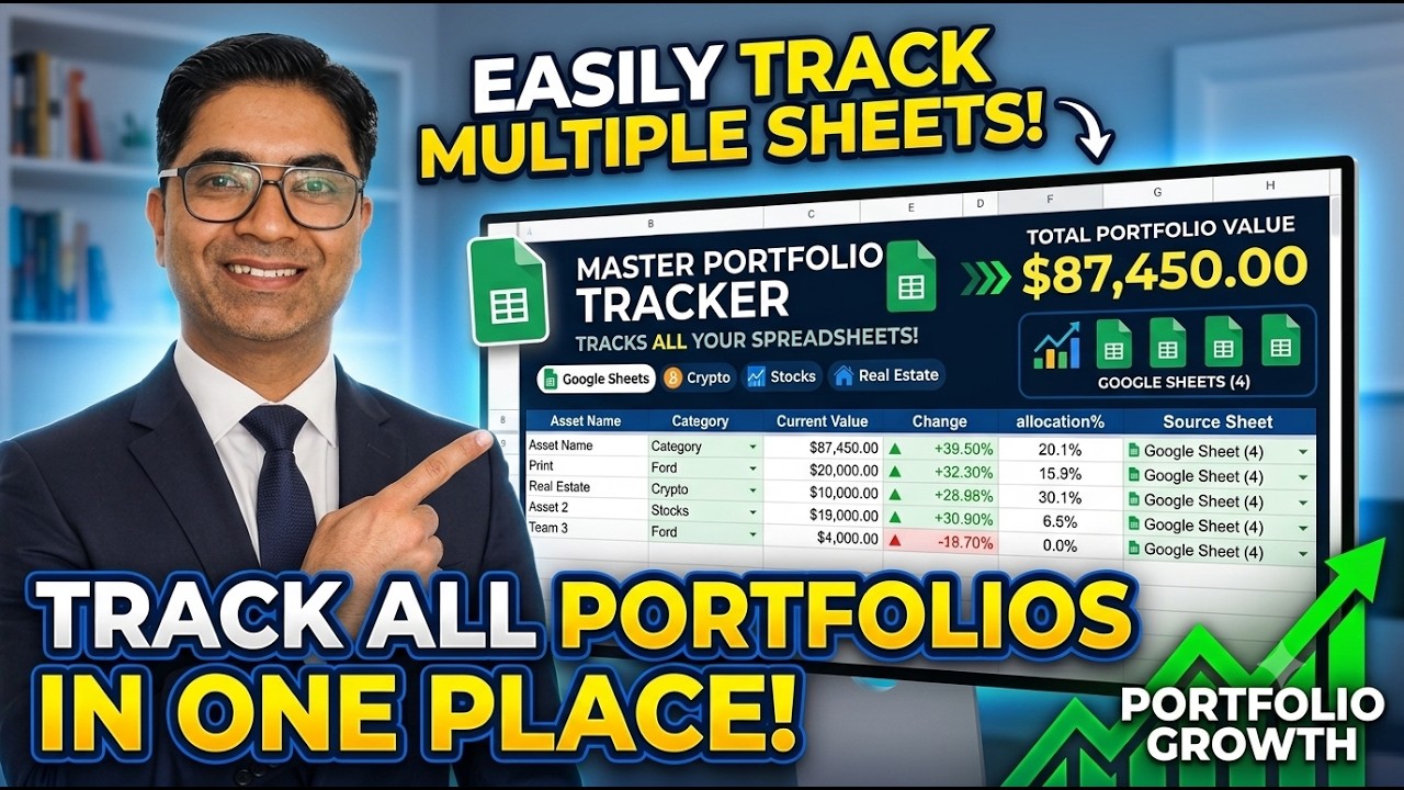 Master Portfolio Tracker | Track all of your portfolio in a single sheet