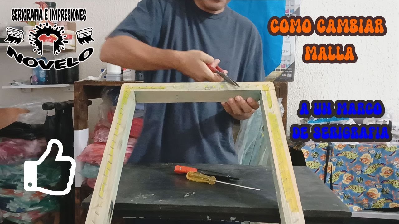 Como cambiar malla a un marco de serigrafía