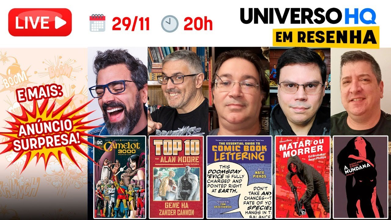 Com &Eacute;rico Borgo! Top 10, Matar ou Morrer, Camelot 3000, A mundana e mais! UNIVERSO HQ EM RESENHA 59