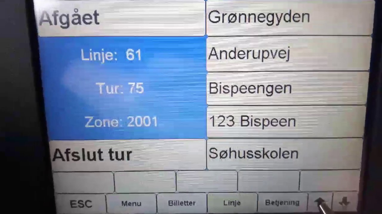Rejsekort Konsol ved Omkørsel