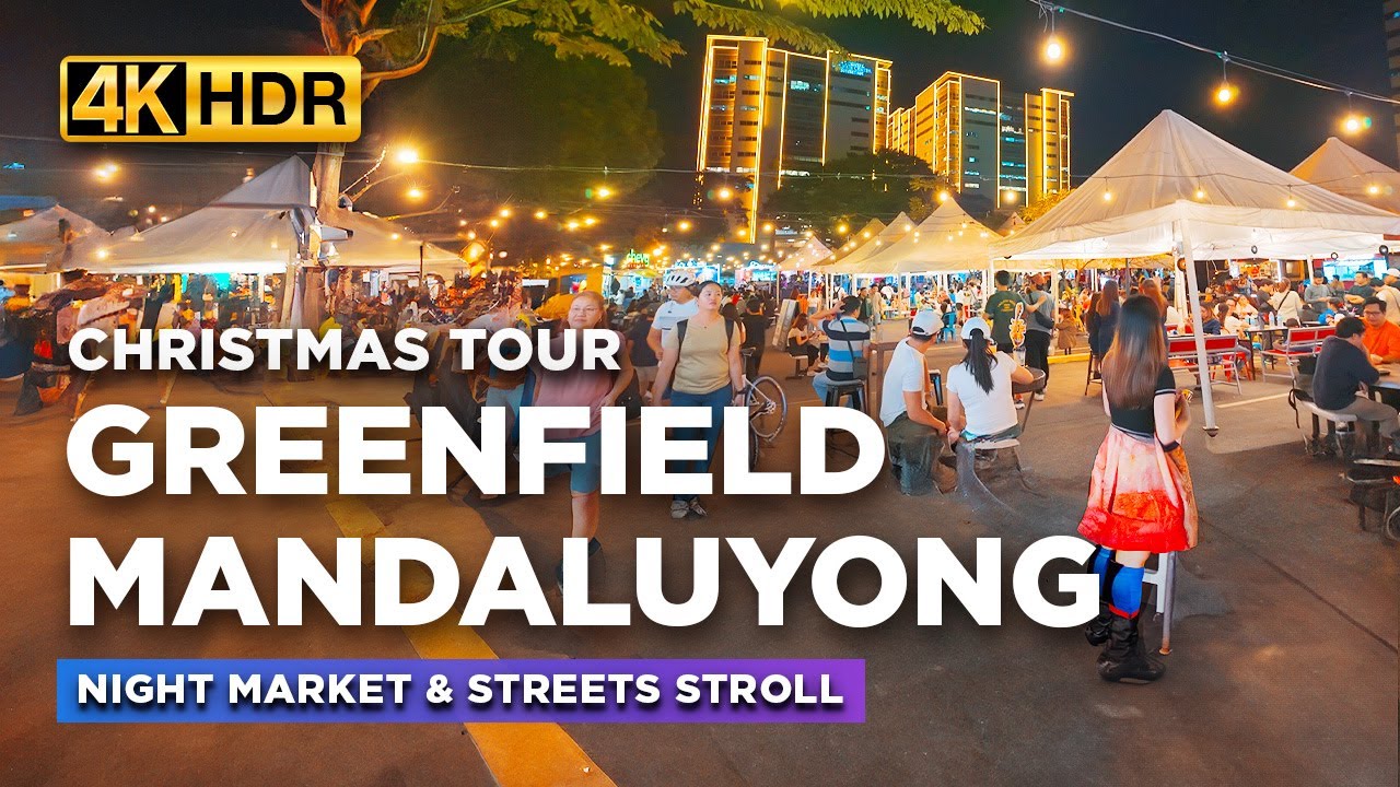 NEW Christmas Hangout Spot in MANDALUYONG | Greenfield Weekend Night Market and Food Truck