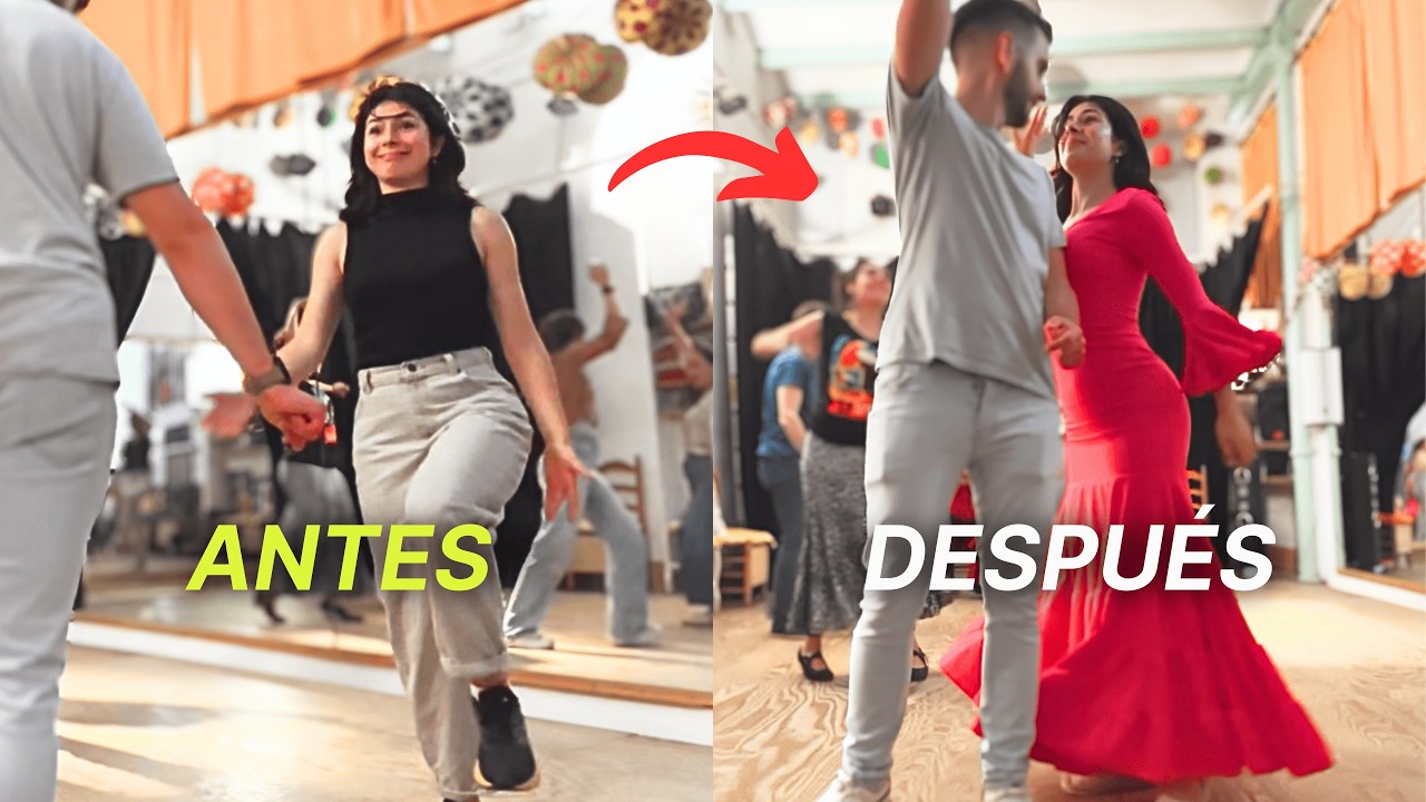 Americana entrena para la Feria de Sevilla 💃🏻🇪🇸 (por fin aprendí a bailar Sevillanas!)