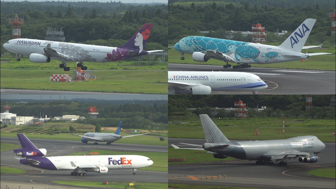 [1/2] Airliners, Freighters | Spotting at Tokyo Narita | 13JUL2025 [4K]
