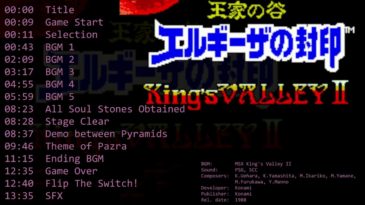 MSX King's Valley II OST