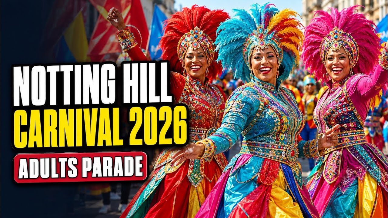 Notting Hill Carnival 2026 Adults Parade 🇬🇧 | London&rsquo;s Biggest Caribbean Street Party