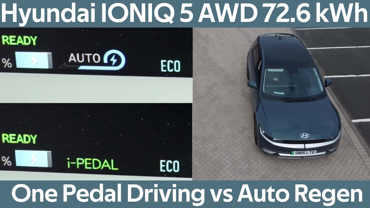 Hyundai IONIQ 5 AWD 72.6 kWh - One Pedal vs Auto Regen Mode - Which is better for hill climbing?
