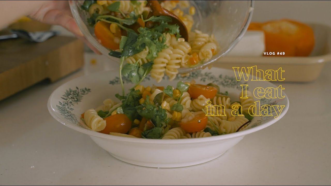 [SUB] VLOG #49 하루세끼, 샐러드 파스타와 고추장찌개 (with 삼성 비스포크 키친) : What I eat in a day | Honeykki 꿀키