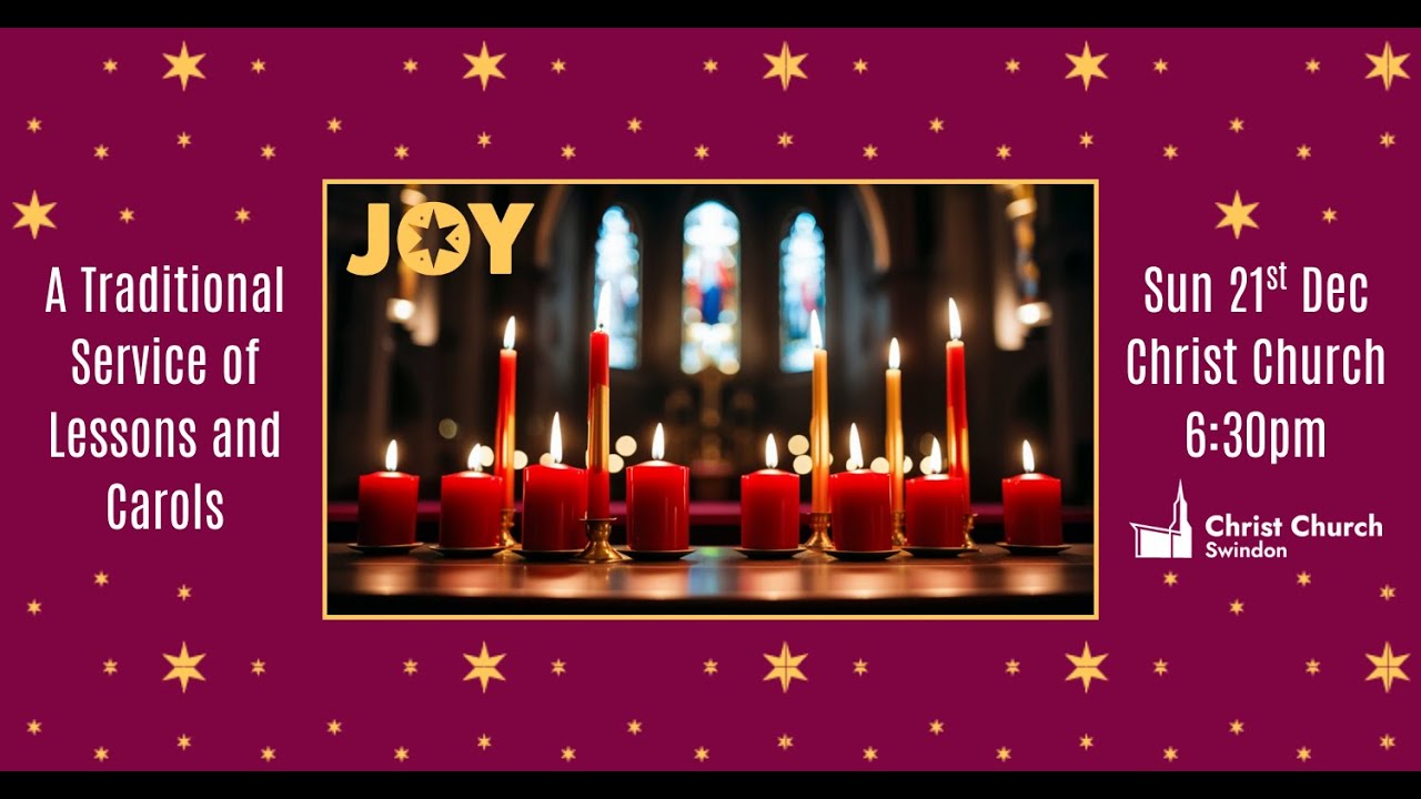 6.30pm Sunday 21st December 2025  - Traditional Service of Lessons & Carols