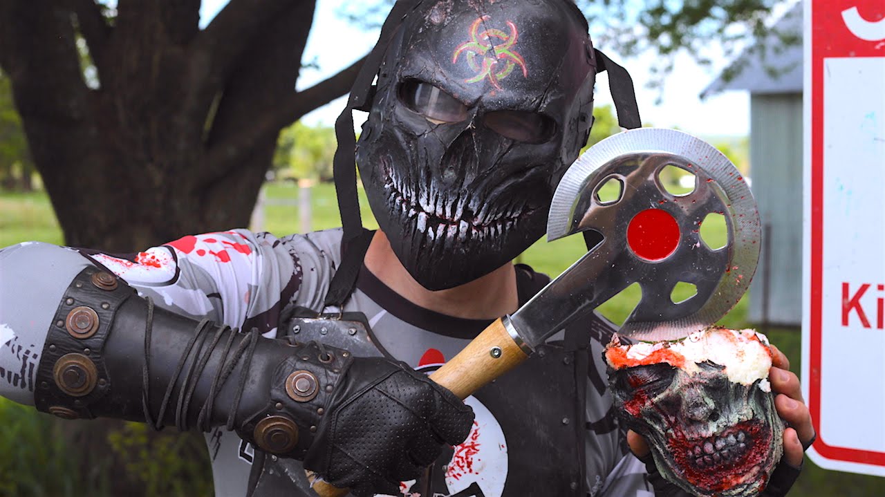 Dwemer Axe! Elder Scrolls Video Game in REAL LIFE! Zombie Go Boom!