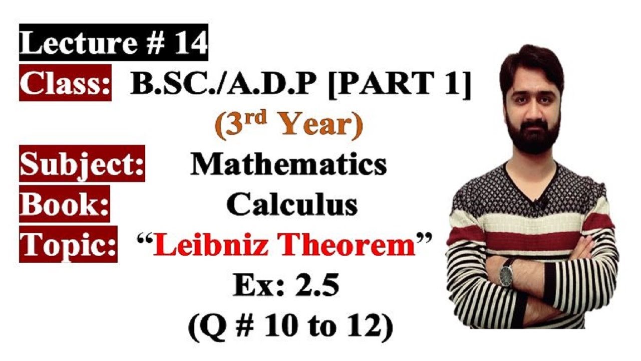 Online Math|BSC/ADP|3rd Yr|Part 1|Calculus|Ch#2|Leibniz Theorem|Ex: 2.5(Q#10 to 12)Punjab University