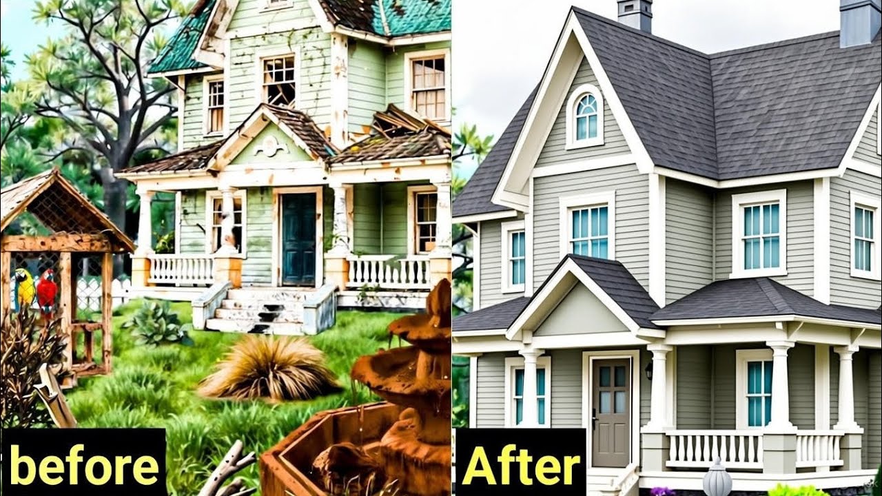 OLD HOUSE → LUXURY GREY HOME 😱 | Realistic HDR