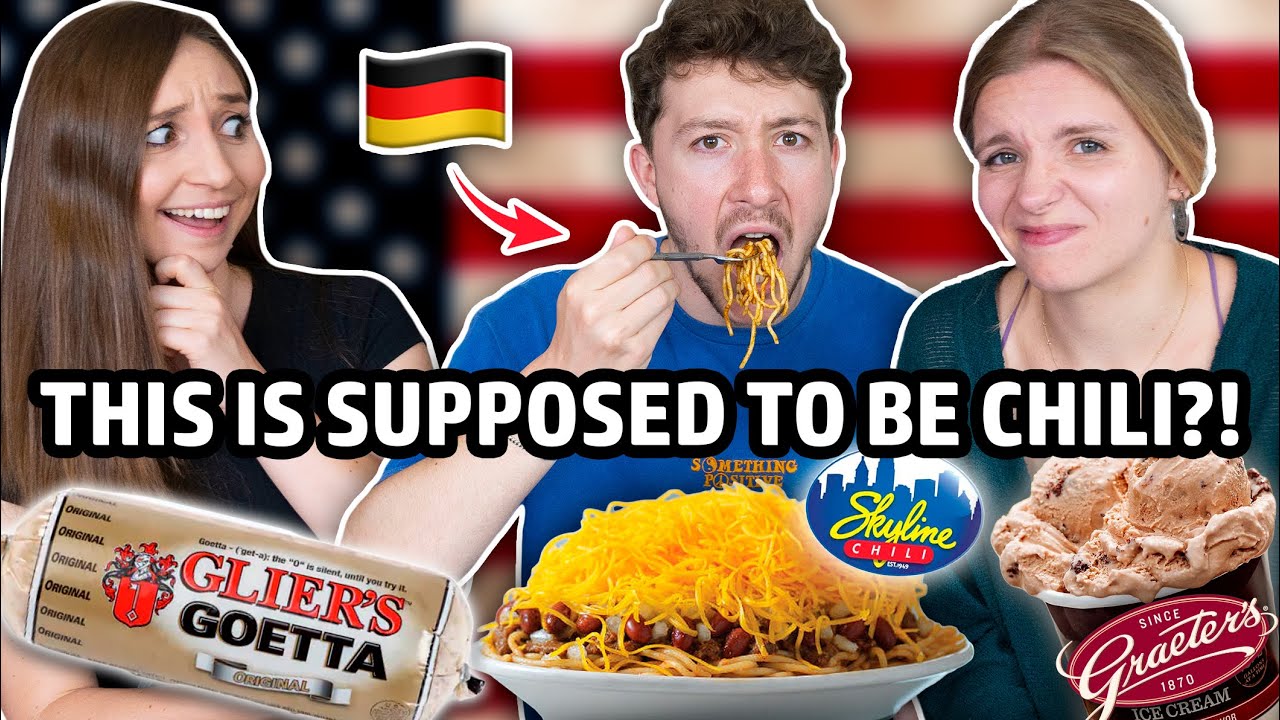 Germans Try CINCINNATI FOODS for the First Time! | Feli from Germany
