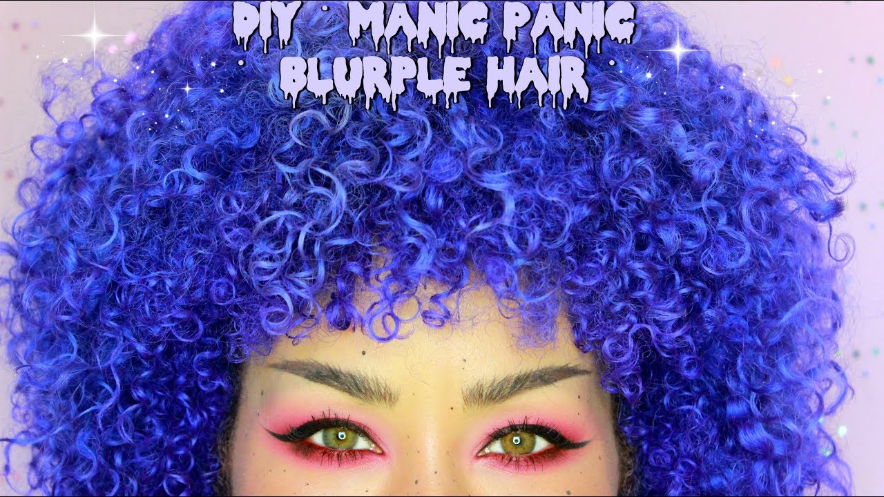 HOW TO DYE CURLY HAIR ♥ BLUE & PURPLE ♥ DIY