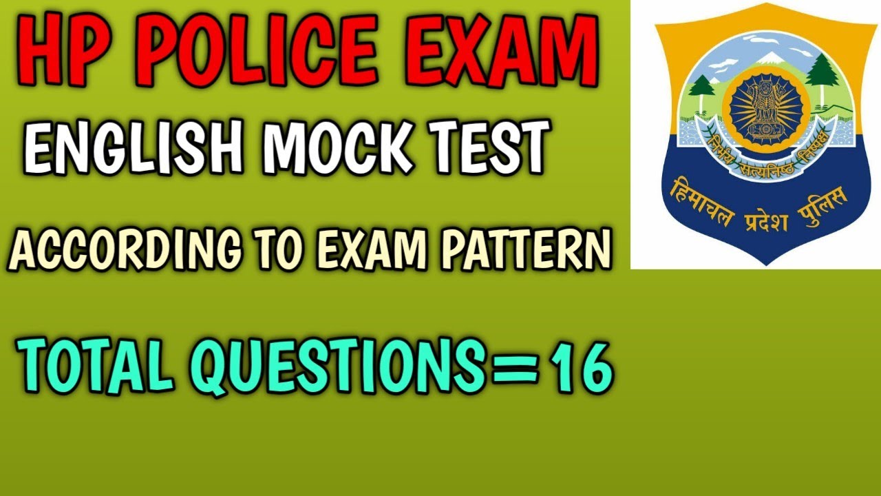 HP POLICE EXAM || ENGLISH MOCK TEST|| 2022