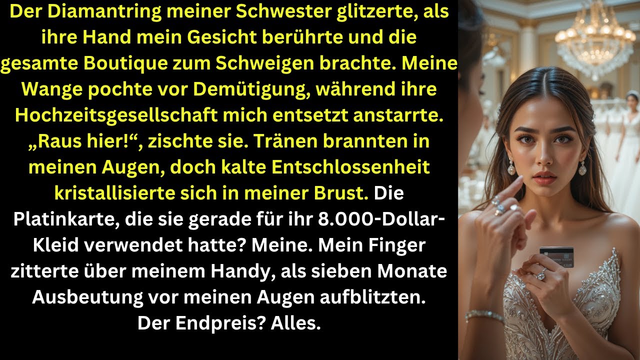 Meine Schwester ließ mich blutend zurück – ich zerstörte ihre 24.000€-Hochzeit mit nur einem Klick
