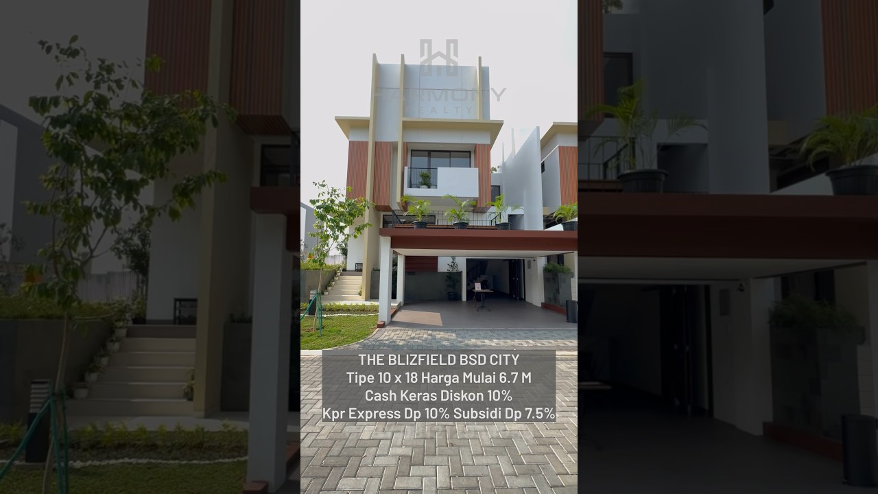 THE BLIZFIELD BSD CITY Tipe 10 x 18 Rumah Mewah Premium Dengan Attic Room Harga Mulai 6.7 M