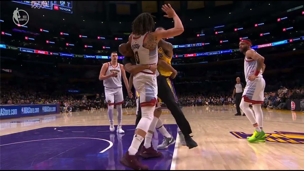 LeBron James and Aaron Gordon Get into an Altercation Over a Replay #NBAHighlightReels