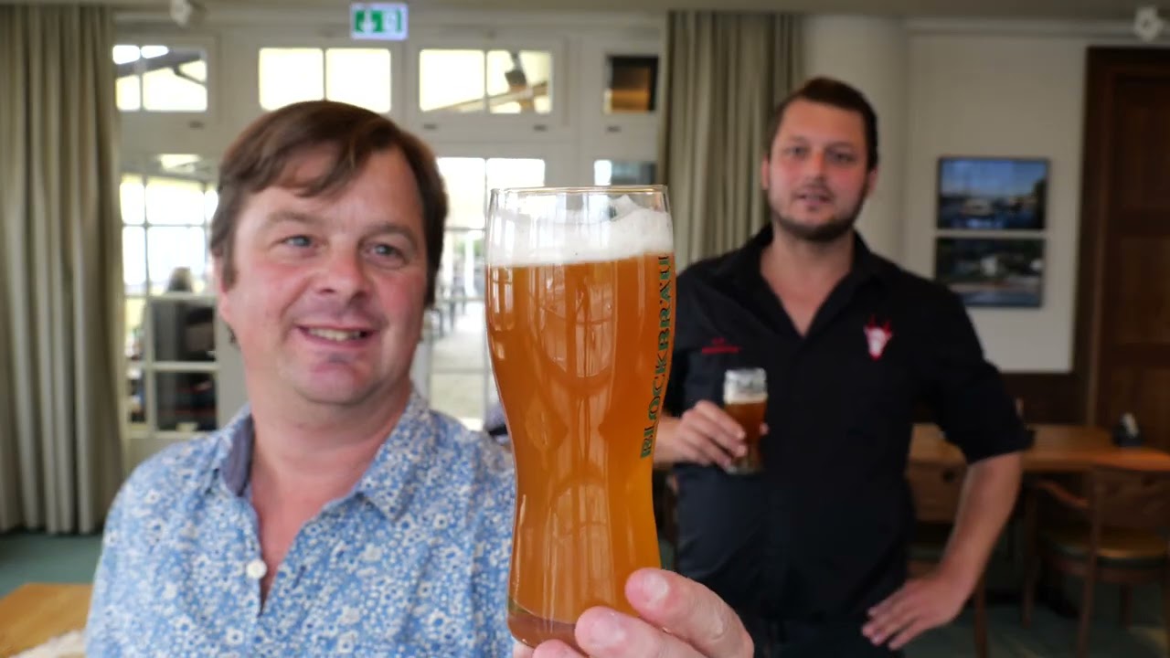 Drinking Fantastic Weissbier At BLOCKBRÄU Hamburg Germany